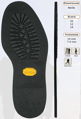 Image of the Vibram #430 sole, for boot repair.