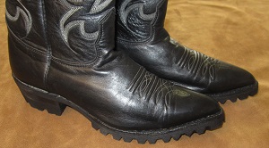Western Boots resoled with lug soles