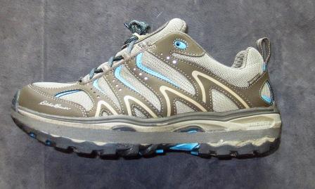 Everyday shoe modified with a durable custom lift.