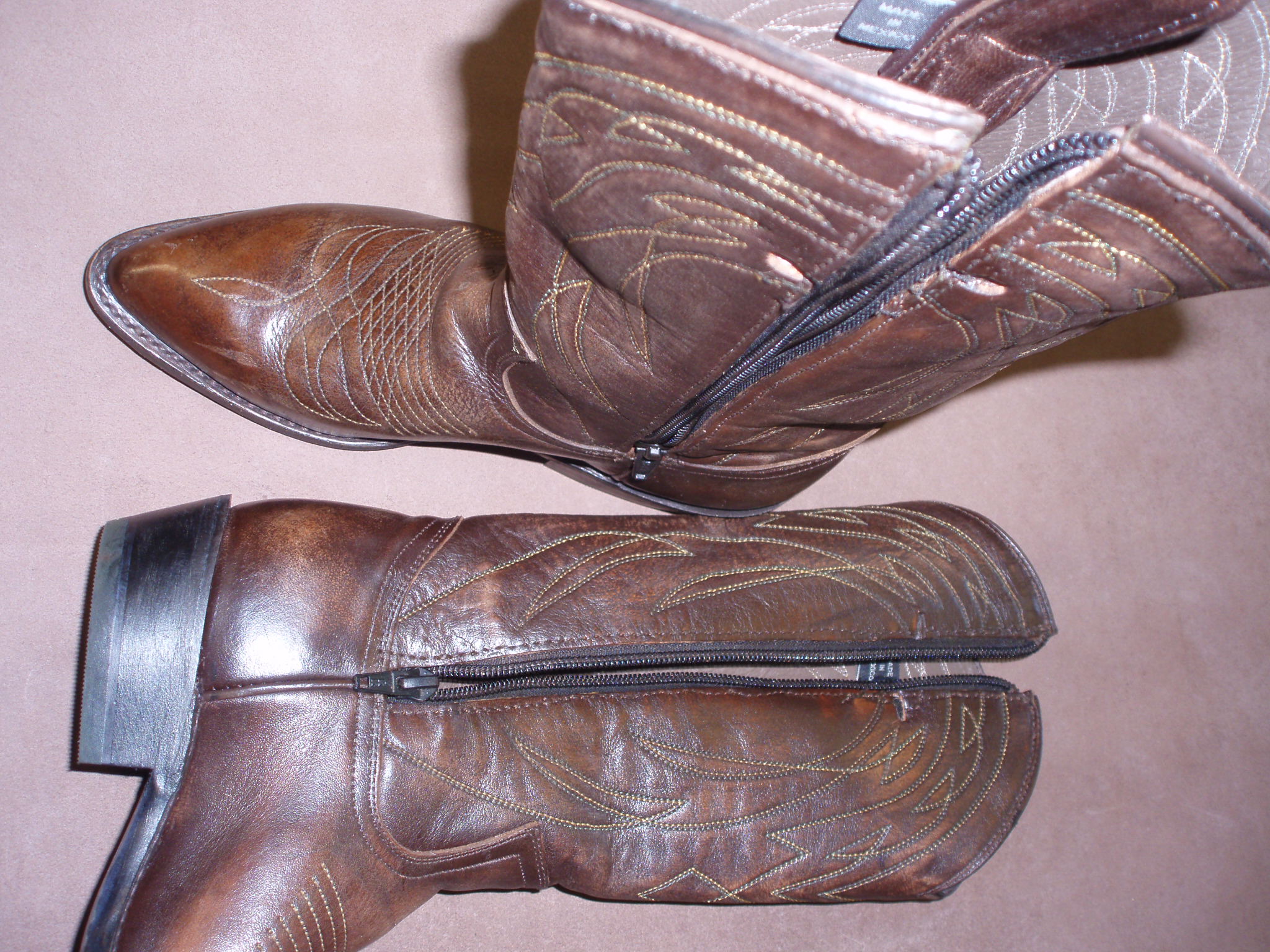 Adding zippers to western boots